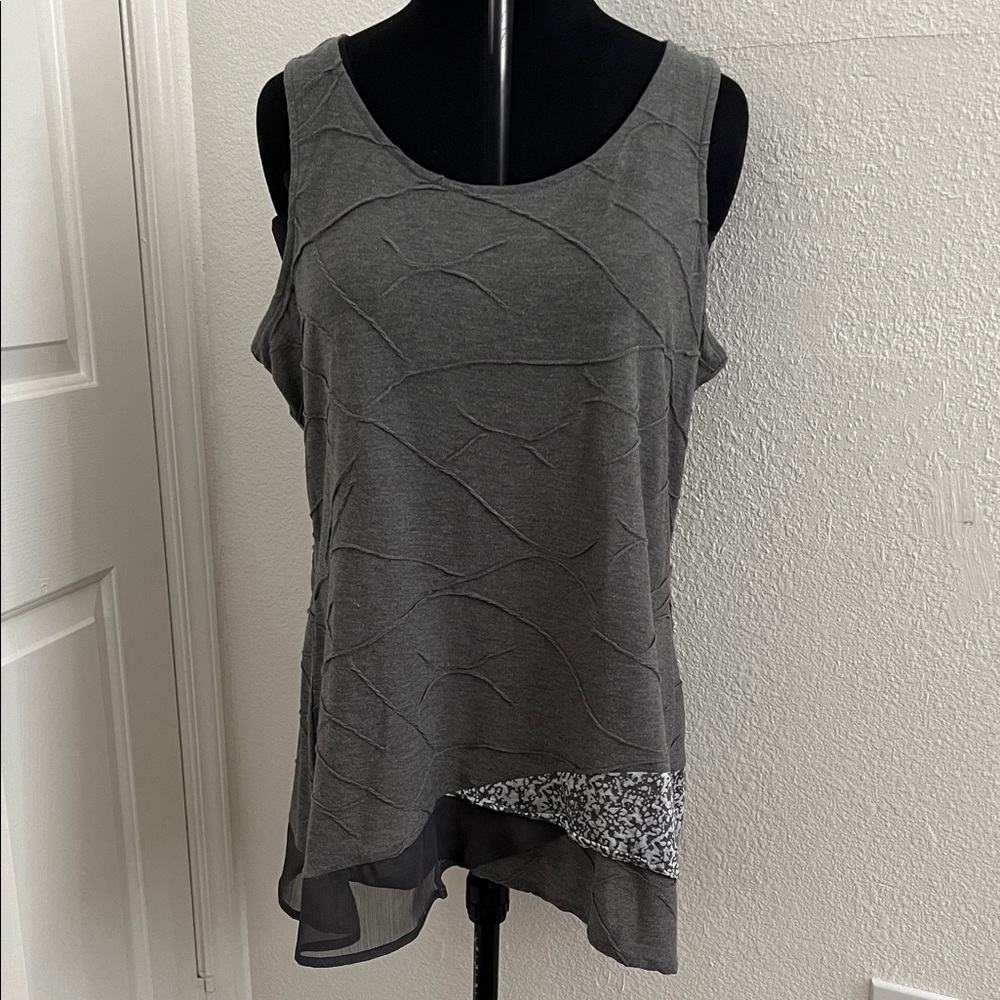 Coldwater Creek Gray Sleeveless Women's Top XL